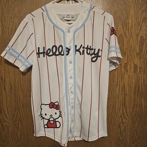 Hello Kitty Baseball Shirt Jersey- White and Red
